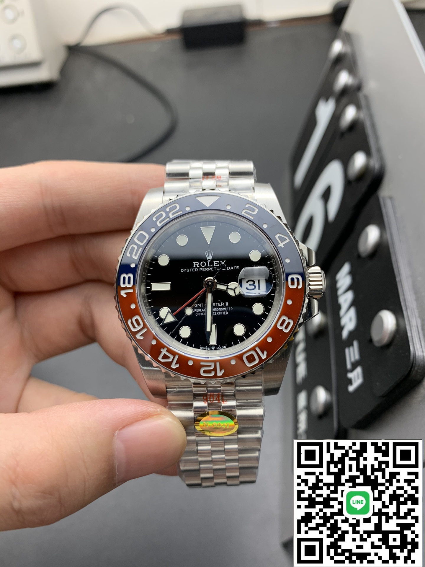 NOOB　V12ロレックスGMTマスター Ⅱ（ペプシ）40ｍｍ 126710BLRO 赤青ベゼル3285ムーブメント　スーパーコピー