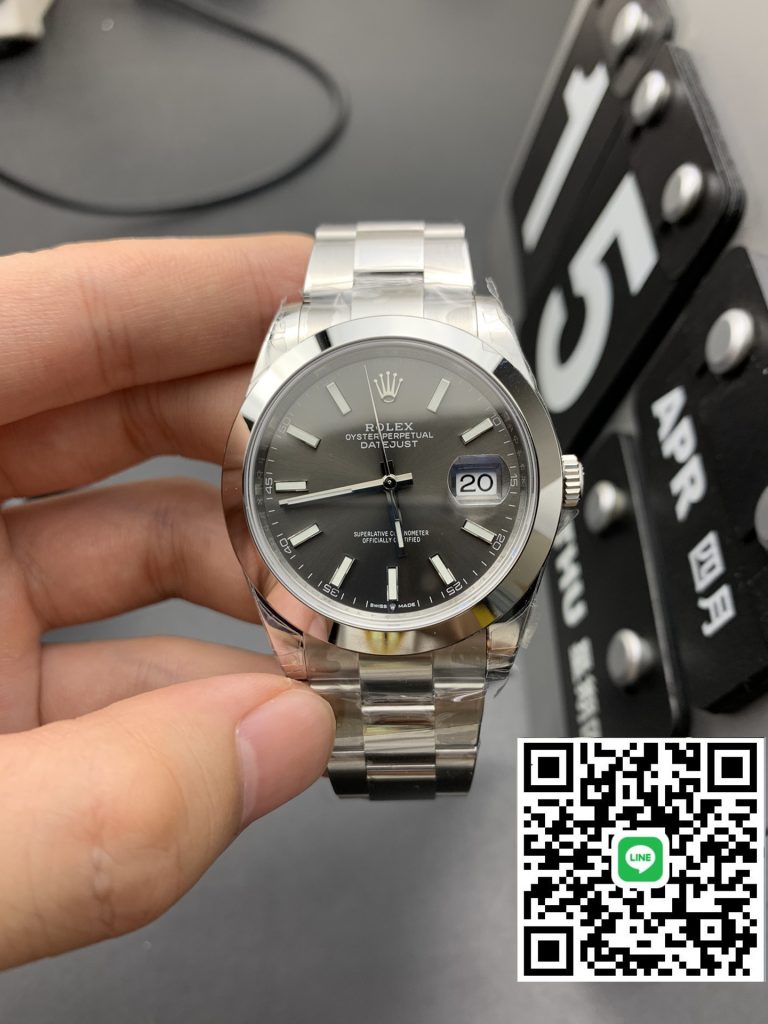 NOOB ロレックスデイトジャスト41mm 126300 グレー文字盤3235