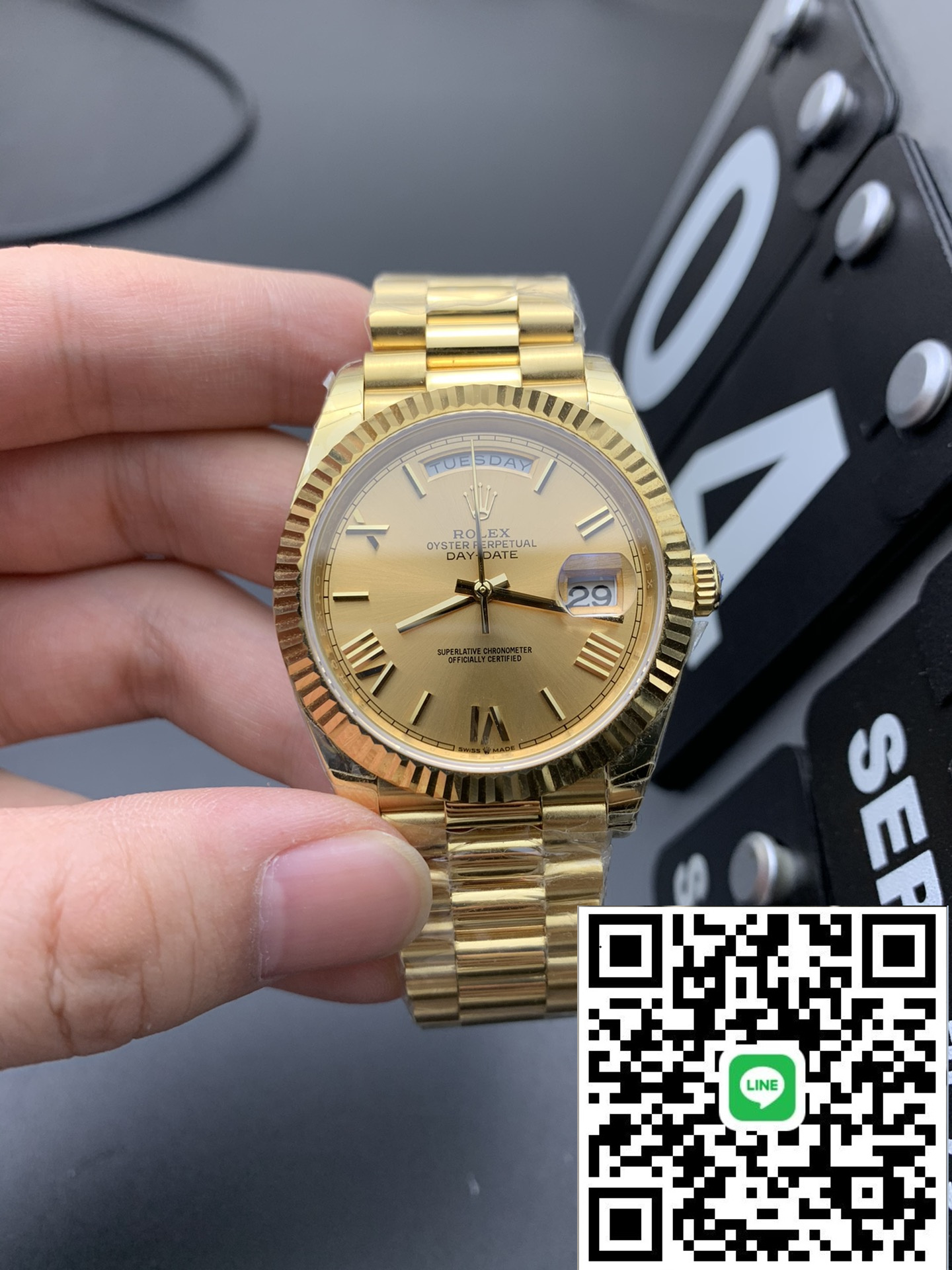 ＲＯＬＥＸ ＤＡＹーＤＡＴＥ 文字盤 針セット シルバーグレーローマン ...