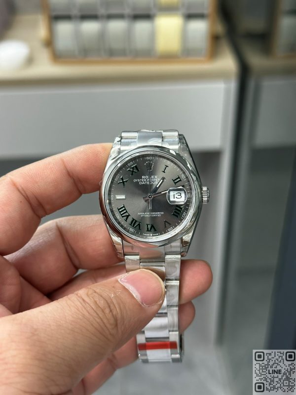 NOOB　ロレックスデイトジャスト　スレートローマン文字盤　ドーム型ベゼル　3235ムーブメント 　スーパーコピー