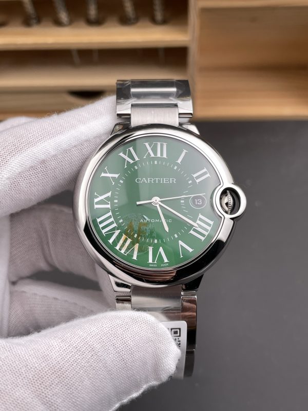 AF工場　バロン ブルー ドゥ カルティエ　42mm　グリーン文字盤　ステンレススチール　2824ムーブメント　スーパーコピー