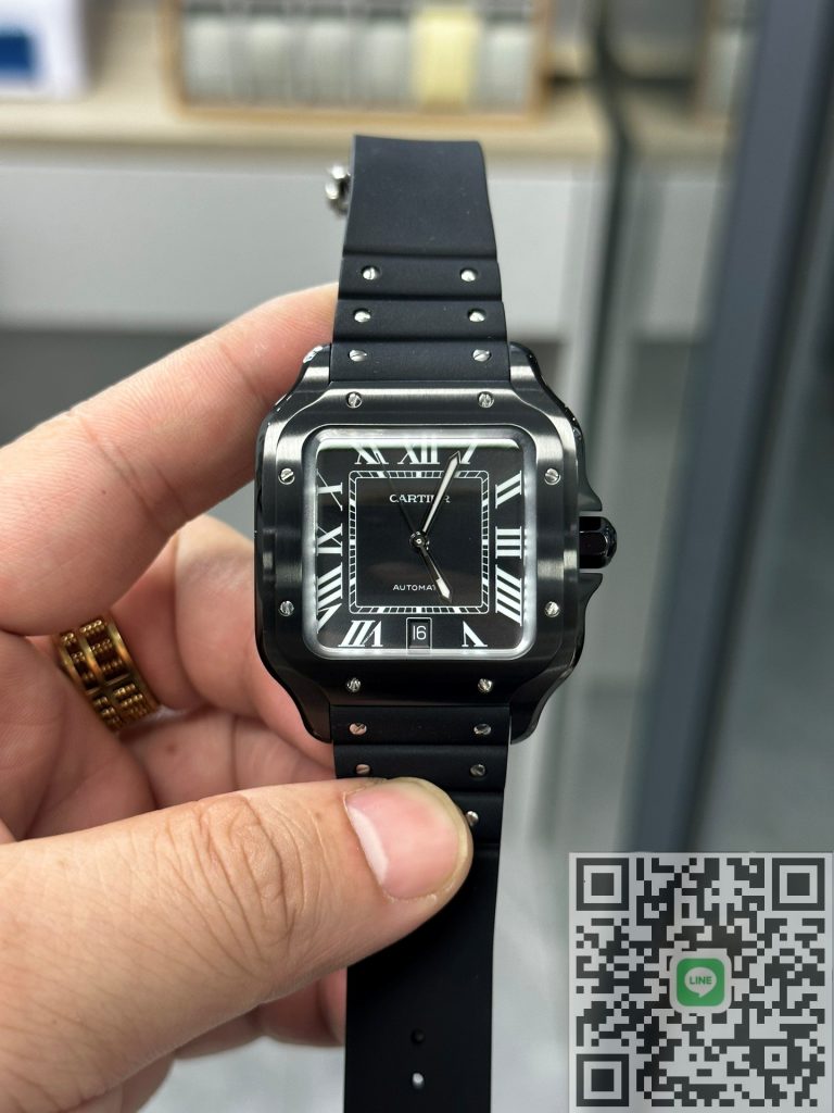 正規品 Cartier サントス LM ラバーストラップ クイック CARTIER LM Santos Dumont Ref.9605 Extra Flat – TIMEANAGRAM