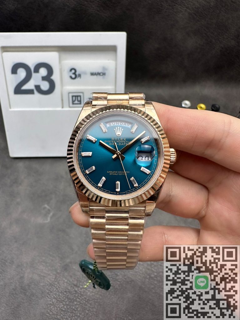 NOOB ロレックスデイデイト36mm 128235 エバーローズゴールド ブルー