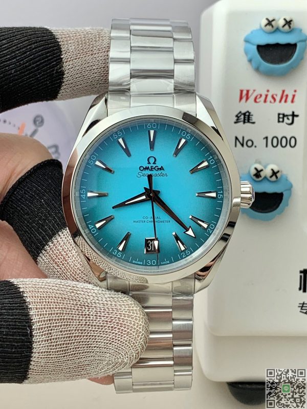 VS工場　オメガ　シーマスターアクアテラ150　41mm　クラデーション・ターコイズブルー文字盤　ステンレススチール　8900ムーブメント搭載