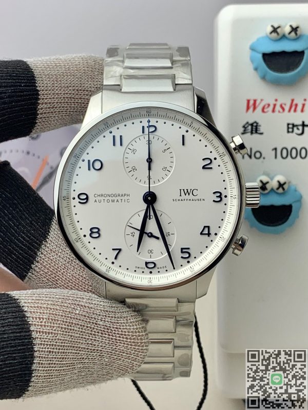 ZF工場　IWC　ポルトギーゼ クロノグラフ　41mm　IW371617　シルバー文字盤　ステンレススチール　丹東製7750ムーブメント　