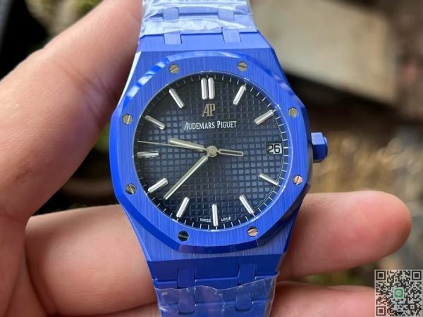 APS工場　オーデマピゲ　ロイヤルオーク15500　41mm　ブルー文字盤　ブルーセラミック　一体式4302ムーブメント　スーパーコピー