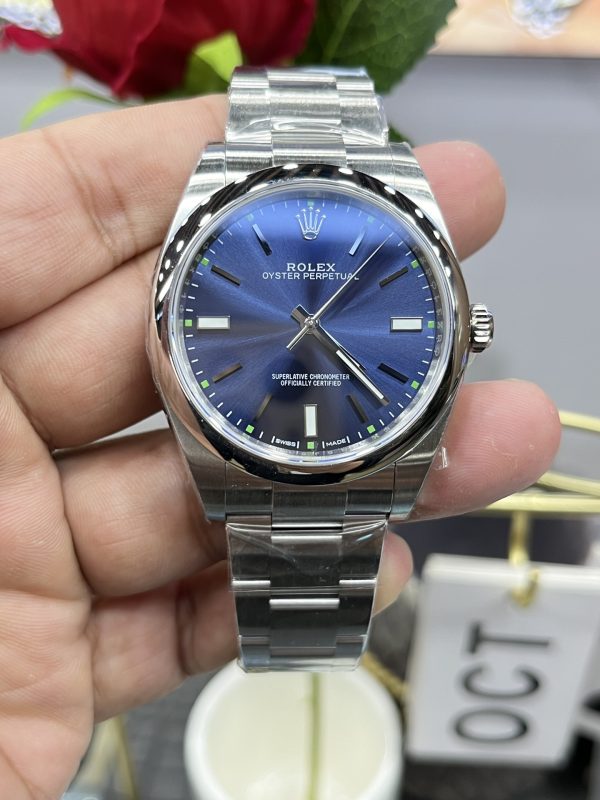 NOOB　新作ロレックスオイスター パーペチュアル 39mm　ダークブルー文字盤　3132ムーブメント　スーパーコピー