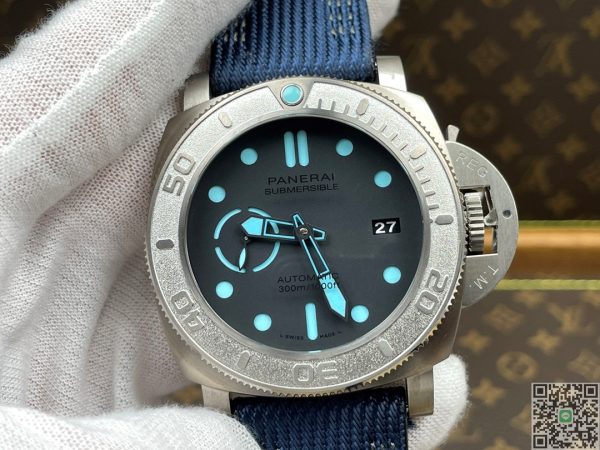 VS工場　パネライ　サブマーシブル マイク・ホーン エディション　47mm　PAM00985　ブラック文字盤　チタンケース　ナイロンストラップ　P9010ムーブメント　スーパーコピー