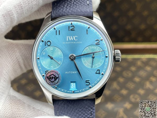 APS工場　IWC　ポルトギーゼ・オートマティック 42　IW501708　ブルー文字盤　52011ムーブメント　ブルーレーザーストラップ
