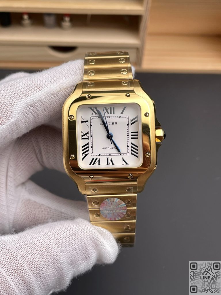 J12工場 サントス ドゥ カルティエ 35.1mm イエローゴールド シルバー