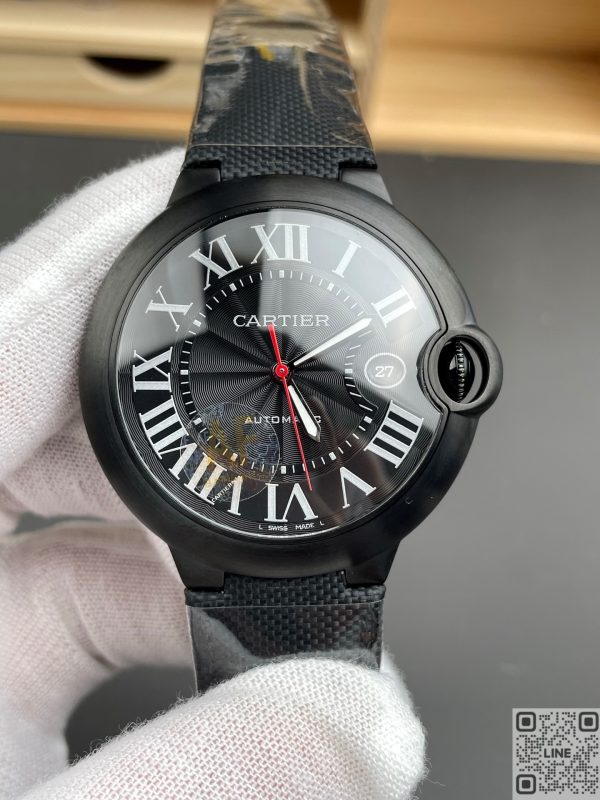 AF工場　バロンブルー ドゥ カルティエ カーボン ウォッチ 42mm 　WSBB0015 　ブラック文字盤　2824ムーブメント　スーパーコピー