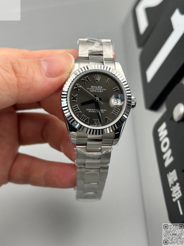 NOOB工場　ロレックス　レディデイトジャスト 278274　　31mm　グレースレートローマ文字盤　オイスターブレス　2236ムーブメント　スーパコピー