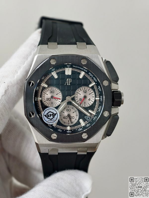 APS工場　オーデマ・ピゲ　ロイヤルオークオフショア 　26420　クロノグラフ ブラック文字盤　43mm　セラミックベゼル　ステンレスケース　4401ムーブメント搭載　スーパーコピー　