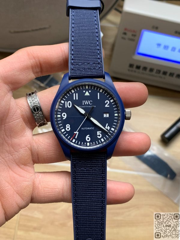 M+工場　 IWC　パイロットウォッチ マークXVIII 　IW328101　41mm　ブルー文字盤　セラミック　32111ムーブメント　スーパーコピー