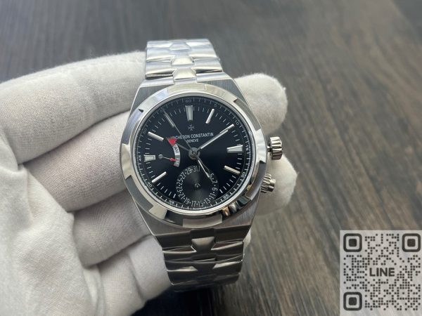 MFK工場　ヴァシュロン・コンスタンタン　オーヴァーシーズ　デュアルタイム　7900V/110A-B546　41mm　ブラック文字盤　ステンレススチール　5110 DT自動巻ムーブメント　スーパーコピー　