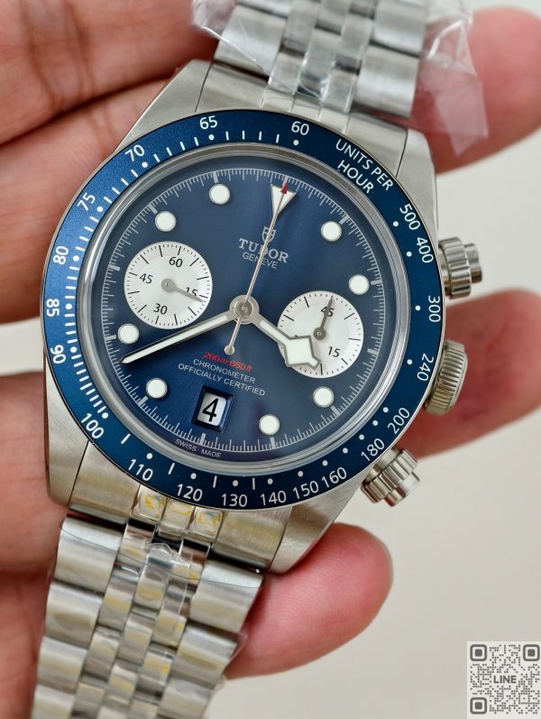 M+工場　チューダー　ブラックベイ　 クロノ  M79360B　ブルー文字盤　41MM　スチール製ブレスレット　