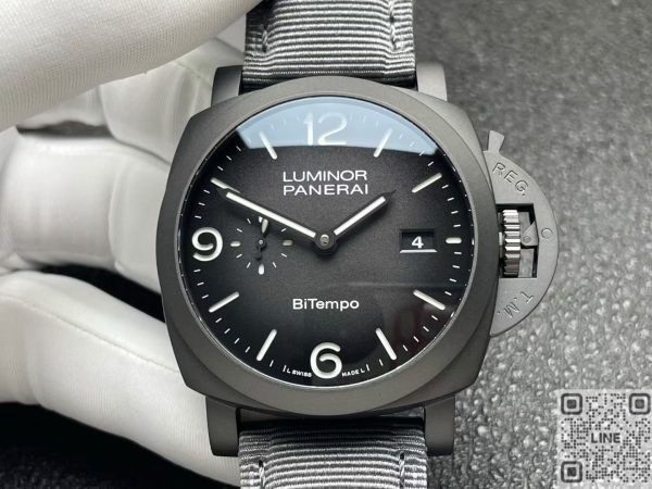 VS工場　パネライ　ルミノール ビテンポ ニューヨーク エディション PAM01467　マットグレー文字盤　44mm　チタニウムDLC　P.9010ムーブメント　スーパーコピー