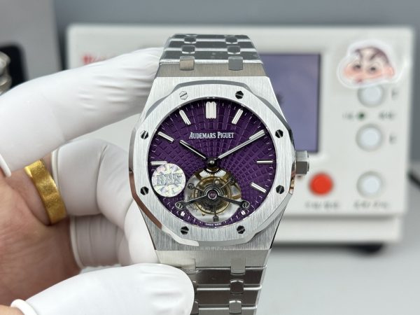 BBS工場　オーデマピゲ　ロイヤルオーク　エクストラシントゥールビヨン26522　41mm　パープル文字盤　 ステンレススチール　2924ムーブメント　スーパーコピー (复制)
