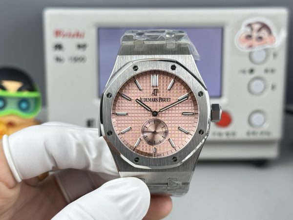 オーデマピゲ　ロイヤルオーク26591IP　ミニッツリピーター スーパーソヌリ　42MM　ビンク文字盤　ステンレススチール　2953ムーブメント　スーパーコピー