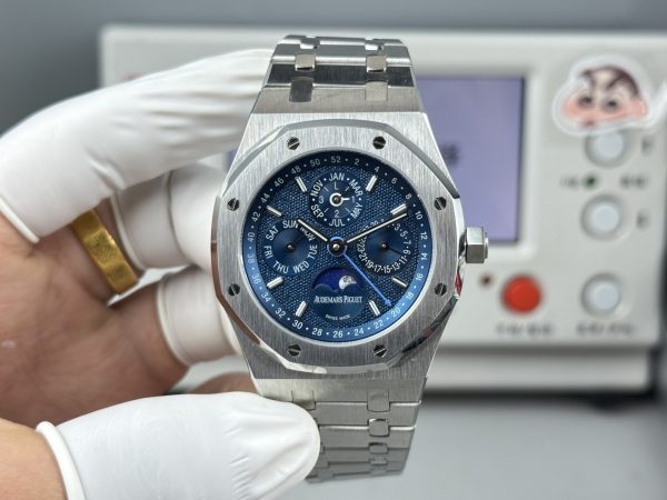 BBS工場　オーデマピゲ　ロイヤルオーク　パーペチュアルカレンダー26574　41mm　ブルー文字盤　ステンレススティール　5134ムーブメント　スーパーコピー )