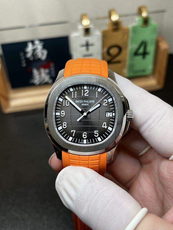 3K工場　パデックフィリップ　アクアノート 5167/1A　グレー文字盤　40mm　オレンジストラップ　一体式330ムーブメント スーパーコピー
