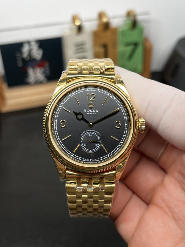 R+工場　ロレックス　1908　ホワイト文字盤　39mm　ゴールド　ジュビリーブレスレット　7140 ムーブメント　スーパーコピー