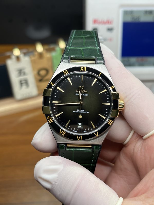 VS工場　オメガ コンステレーション スチール＆イエローゴールド グリーンダイヤル　41mm　グリーン文字盤　セラミックベゼル　8900ムーブメント　スーパーコピー　