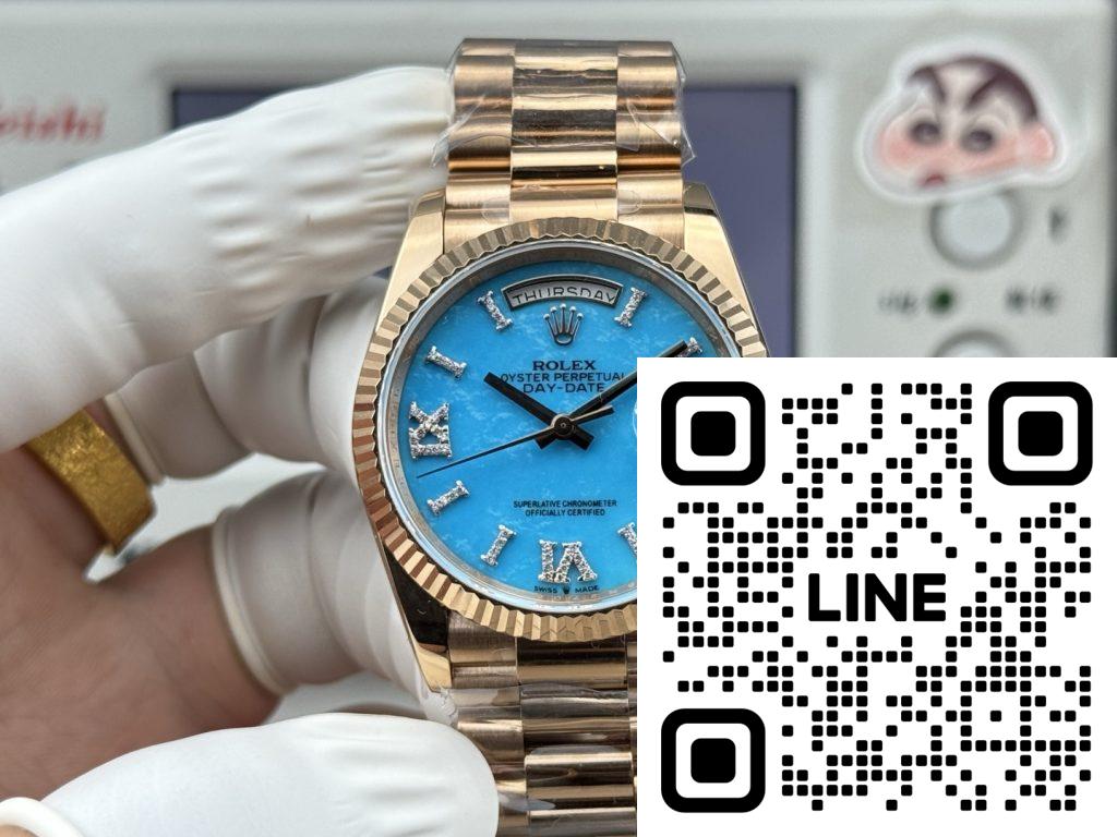 NOOB工場 ロレックスデイデイト36mm 128395 ターコイズブルー
