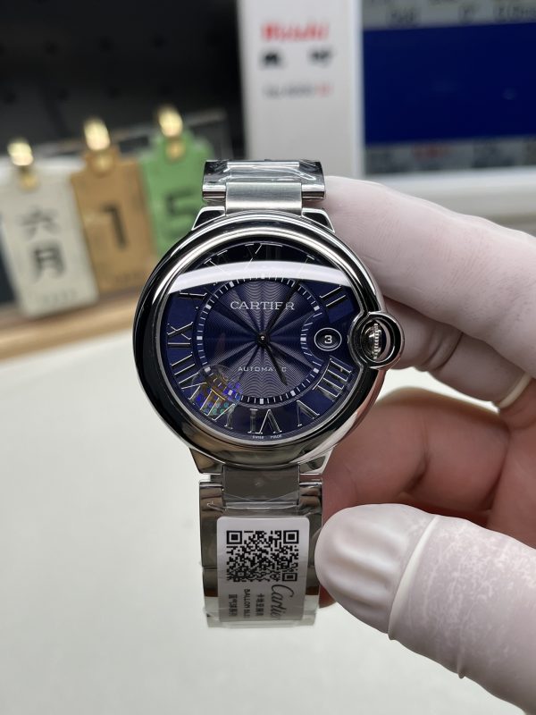 AF工場　バロン ブルー ドゥ カルティエ　40mm　ブルー文字盤　ステンレススチール　1847MCムーブメント　スーパーコピー
